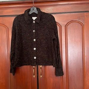 Christopher & Banks Multi Color Button Down Knit Blazer Size Small